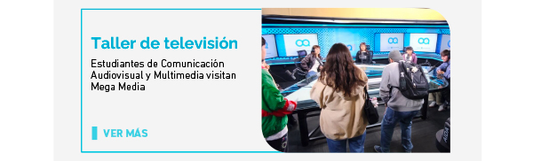Taller de televisión. Estudiantes de Comunicación Audiovisual y Multimedia visitan Mega Media 