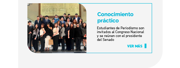 Conocimiento práctico. Estudiantes de Periodismo son invitados al Congreso Nacional y se reúnen con el presidente del Senado