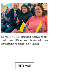 Curso ONG Solidaridad Activa realizado en UDLA es destacado en estrategia regional de ACNUR