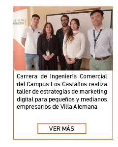 Carrera de Ingeniería Comercial del Campus Los Castaños realiza taller de estrategias de marketing digital para pequeños y medianos empresarios de Villa Alemana