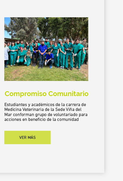 Estudiantes y académicos de la carrera de Medicina Veterinaria de la Sede Viña del Mar conforman grupo de voluntariado para acciones en beneficio de la comunidad