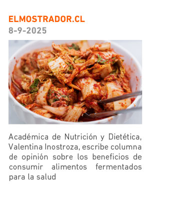 Académica de Nutrición y Dietética, Valentina Inostroza, escribe columna de opinión sobre los beneficios de consumir alimentos fermentados para la salud
