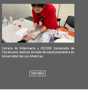 Carrera de Enfermería y CECOSF Esmeralda de Talcahuano realizan jornada de salud preventiva en Universidad de Las Américas
