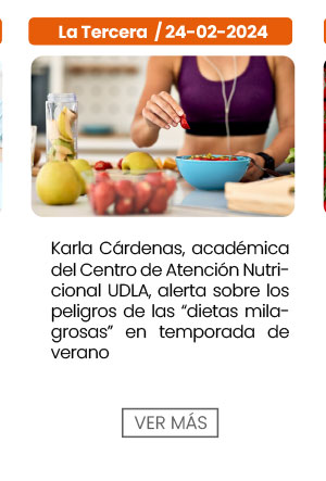 Karla Cárdenas, académica del Centro de Atención Nutricional UDLA
