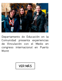 Departamento de Educación en la Comunidad presenta experiencias de Vinculación con el Medio en congreso internacional en Puerto Montt