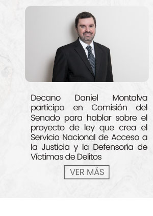 Decano Daniel Montalva participa en Comisión del Senado para hablar sobre el proyecto de ley que crea el Servicio Nacional de Acceso a la Justicia y la Defensoría de Víctimas de Delitos