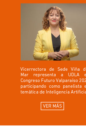 Vicerrectora de Sede Viña del Mar representa a UDLA en Congreso Futuro Valparaíso 2024 participando como panelista en temática de Inteligencia Artificial