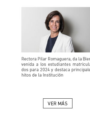 Rectora UDLA, Pilar Romaguera, da la Bienvenida a saluda a los estudiantes matriculados para 2024 y destaca principales hitos de la Institución