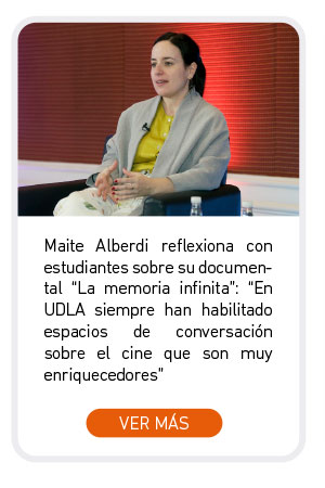 Maite Alberdi reflexiona con estudiantes sobre su documental “La memoria infinita”: “En UDLA siempre han habilitado espacios de conversación sobre el cine que son muy enriquecedores”