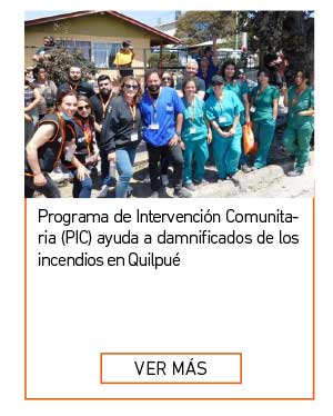 Programa de Intervención Comunitaria (IC) ayuda a damnificados de los incendios en Quilpué