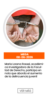 María Lorena Rossel, académica investigadora de la Facultad de Derecho, participa en nota que aborda el aumento de la delincuencia juvenil | Mega 