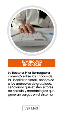 La rectora Pilar Romaguera comentó sobre las críticas de la Fiscalía Nacional Económica a los aranceles de gratuidad, señalando que existen errores de cálculo y metodologías que generan sesgos en el sistema.