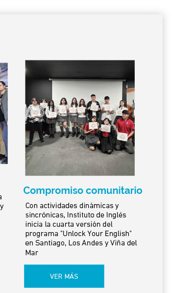 Con actividades dinámicas y sincrónicas, Instituto de Inglés de UDLA inicia la cuarta versión del programa "Unlock Your English" en Santiago, Los Andes y Viña del Mar