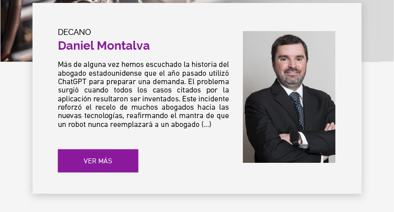 Columna de opinión Daniel Montalva, Decano de la Facultad de Derecho UDLA: "Abogados del futuro. Nuevas tecnologías y estudios jurídicos"