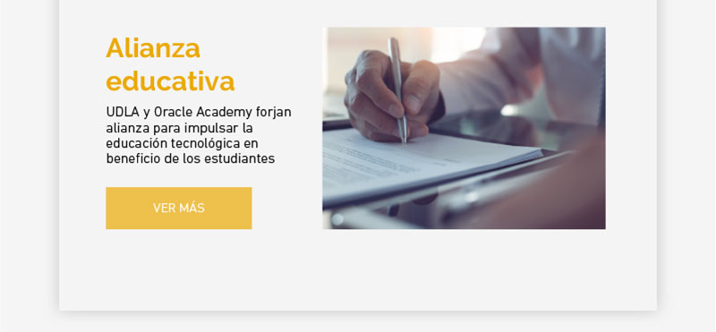UDLA y Oracle Academy forjan alianza para impulsar la educación tecnológica en beneficio de los estudiantes