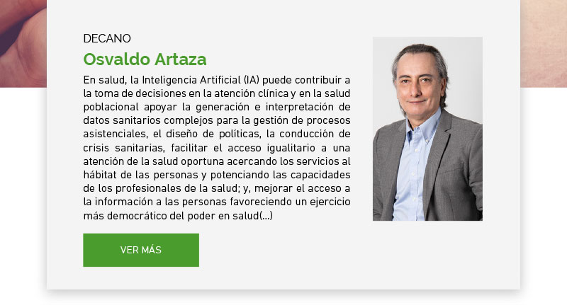 Columna de opinión Osvaldo Artaza, Decano de la Facultad Salud y Ciencias Sociales UDLA 2024: "Inteligencia Artificial y salud: una realidad con luces y sombras"
