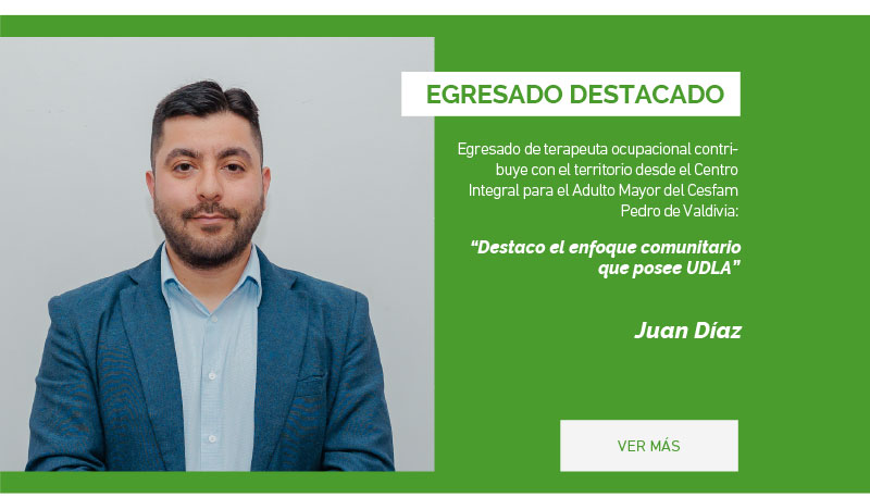 Egresado de terapeuta ocupacional contribuye con el territorio desde el Centro Integral para el Adulto Mayor del Cesfam Pedro de Valdivia: “Destaco el enfoque comunitario que posee UDLA”