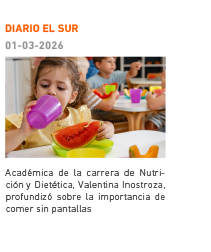 Académica de la carrera de Nutrición y Dietética, Valentina Inostroza, profundizó sobre la importancia de comer sin pantallas