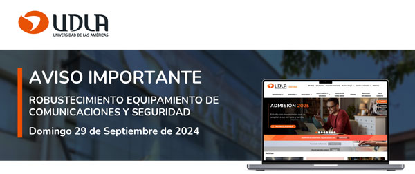 Aviso Importante, ROBUSTECIMIENTO EQUIPAMIENTO DE COMUNICACIONES Y SEGURIDAD - Domingo 29 de Septiembre de 2024