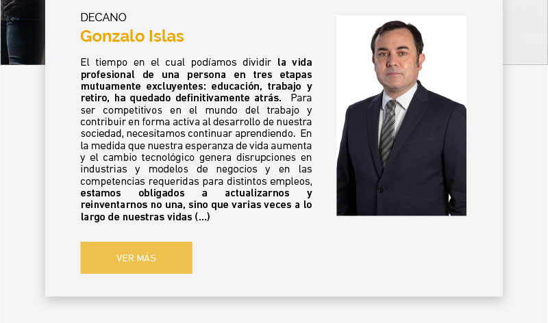 Columna segundo semestre 2023: Gonzalo Islas, Decano de la Facultad de Ingeniería y Negocios