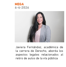 MEGA | 6-4-2026 | Javiera Fernández, académica de la carrera de Derecho, aborda los aspectos legales relacionados al retiro de autos de la vía pública