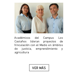 Académicos del Campus Los Castaños lideran proyectos de Vinculación con el Medio en ámbitos de justicia, emprendimiento y agricultura
