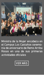 Ministra de la Mujer encabeza en el Campus Los Castaños ceremonia de aniversario de Remo Arriba Rosas en una de sus primeras actividades oficiales